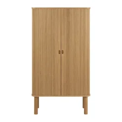 CASA Living Langley Skab H 145 x B 80 x D 40 cm - Egetræ - Natur