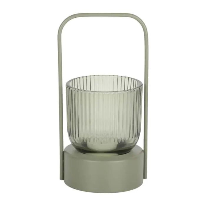 CASA Living Lanterne H 20 cm - Glas/metal - Grøn