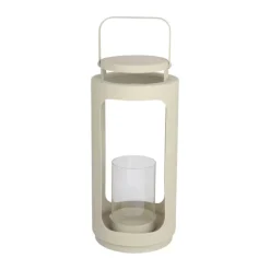 CASA Living Lanterne H 42,5cm - Metal/glas - Beige