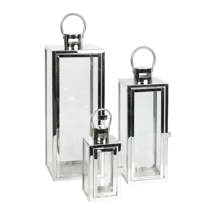 CASA Living Lanterne H 39 cm - Rustfrit stål/glas
