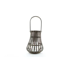 CASA Living Lanterne Ø 35 x H 45 cm - Rattan/træ - Brun