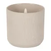 CASA Living LED-lys i Keramikstage Ø 9 cm x H 9 cm - Keramik/voks/plastik - Rosa