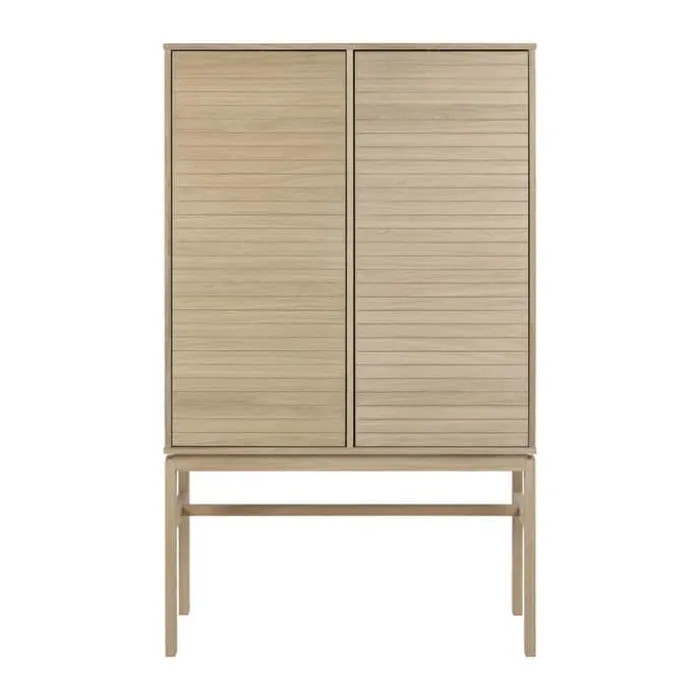 CASA Living Linley Skab H 150 x B 40 x L 90,8 cm - Egetræsfinér - Natur