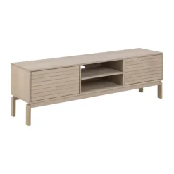 CASA Living Linley TV bord H 50 x B 160 x L 40 cm - Egefiner - Hvidpigmenteret