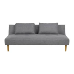 CASA Living Lucca Sovesofa H 74 x B 180 x D 86 cm - Stof/gummitræ - Lysegrå