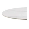 CASA Living Malta Spisebord Ø 90 x H 75 cm - Keramik/metal - White Unico/hvid