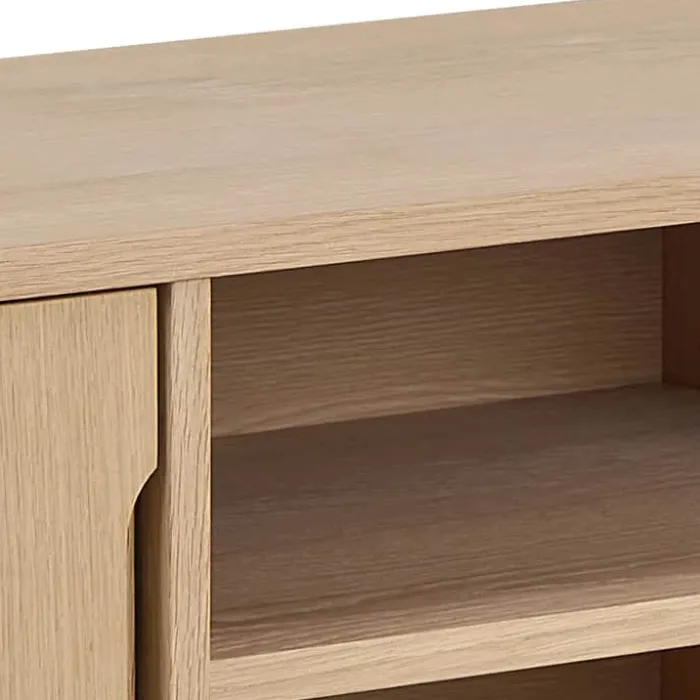 CASA Living Marte TV-bord H 55 x B 160 x L 40 cm - Egetræ/finér - Hvid