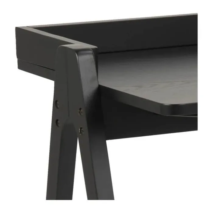 CASA Living Miso Skrivebord H 80 x B 126,6 x D 51,6 cm - Gummitræ - Sort