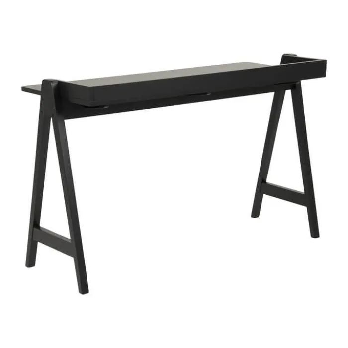 CASA Living Miso Skrivebord H 80 x B 126,6 x D 51,6 cm - Gummitræ - Sort