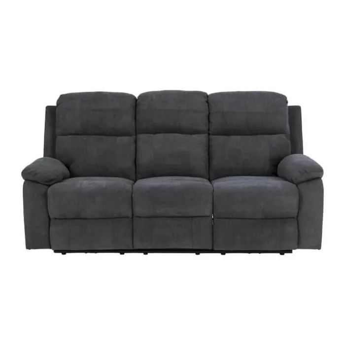CASA Living Mora 3-Personers Lænestol H 98 x B 196,5 x L 95 cm - Stof/metal - Mørkegrå
