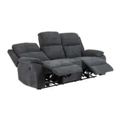 CASA Living Mora 3-Personers Lænestol H 98 x B 196,5 x L 95 cm - Stof/metal - Mørkegrå