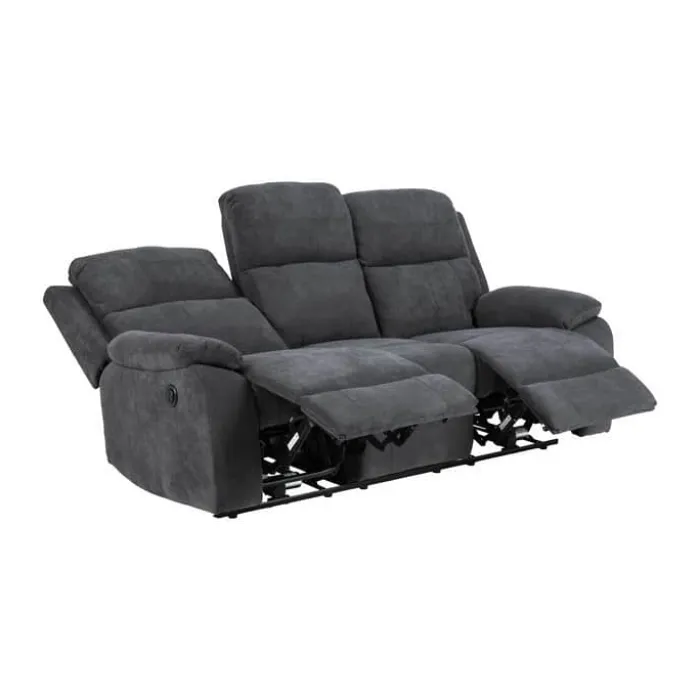 CASA Living Mora 3-Personers Lænestol H 98 x B 196,5 x L 95 cm - Stof/metal - Mørkegrå