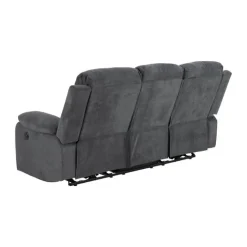 CASA Living Mora 3-Personers Lænestol H 98 x B 196,5 x L 95 cm - Stof/metal - Mørkegrå