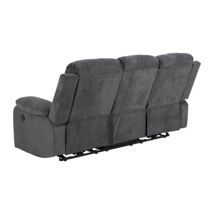 CASA Living Mora 3-Personers Lænestol H 98 x B 196,5 x L 95 cm - Stof/metal - Mørkegrå