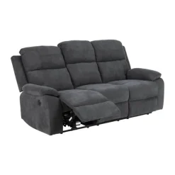 CASA Living Mora 3-Personers Lænestol H 98 x B 196,5 x L 95 cm - Stof/metal - Mørkegrå