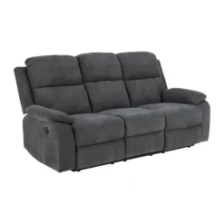 CASA Living Mora 3-Personers Lænestol H 98 x B 196,5 x L 95 cm - Stof/metal - Mørkegrå