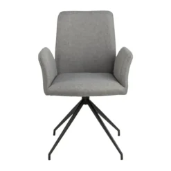CASA Living Naya Spisebordsstol H 88 x B 59 x D 59 cm - Stål/stof - Grå