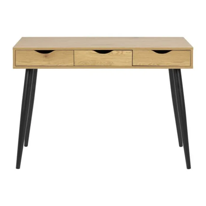 CASA Living Neptun Skrivebord H 77,1 x B 110 x D 50 cm - Melamin/metal - Natur