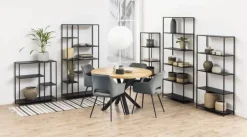 CASA Living Newcastle Reol H 86 x B 79,5 x D 30 cm - Metal - Sort