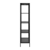 CASA Living Newcastle Vitrine H 180 x B 80 x D 40 cm - Glas/metal - Sort
