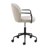 CASA Living Patricia Skrivebordsstol H 93,5 x B 59 x D 50 cm - Stof/stål - Beige