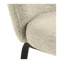 CASA Living Patricia Spisebordsstol - 2 stk. H 82 x B 52 x D 57,5 cm - Metal/stof - Creme/sort