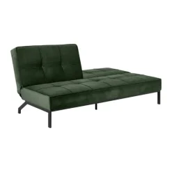CASA Living Perugia Sovesofa H 87 x B 95 x L 198 cm - Stål/stof - Skovgrøn