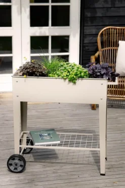 CASA Living Plantekasse H 80 cm - Metal/plastik - Varm grå