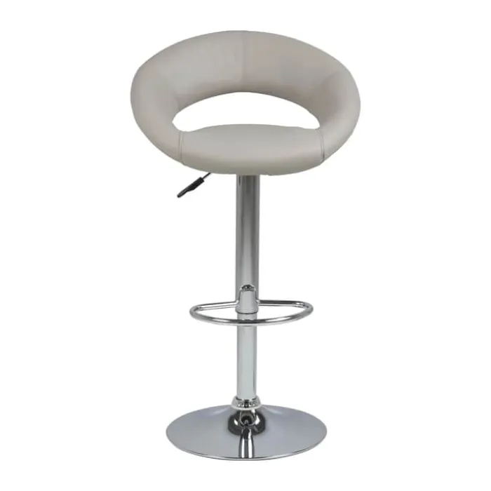 CASA Living Plump Barstol H 100 x B 56 x D 50 cm - Stål/krom - Beige
