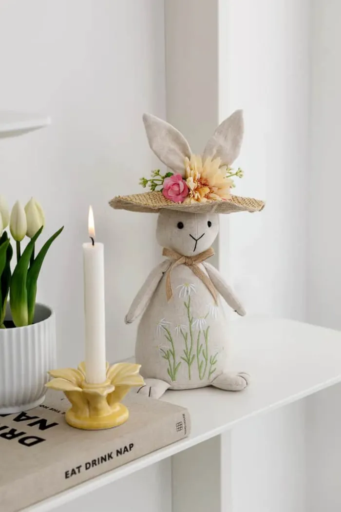 CASA Living Påskehare H 36 cm - Polyester - Beige
