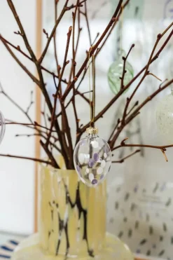 CASA Living Påskeophæng H 7 cm - Glas - Lyselilla