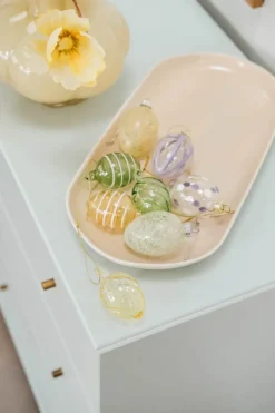CASA Living Påskeophæng H 7 cm - Glas - Lyselilla