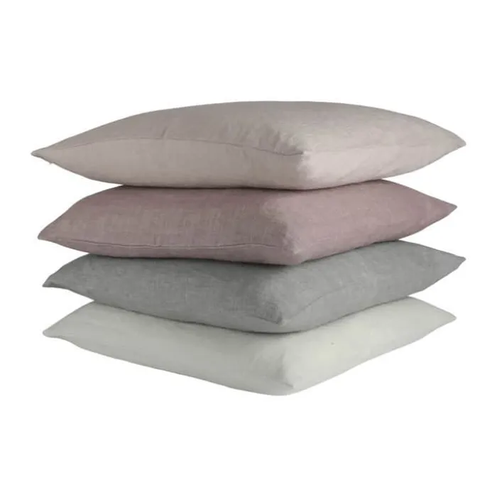 CASA Living Pude B 50 x L 50 cm - Hør/bomuld - Steel gray