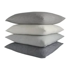CASA Living Pude B 50 x L 50 cm - Hør/bomuld - Steel gray