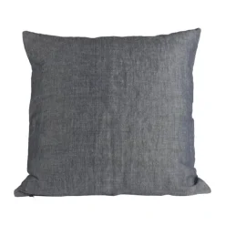 CASA Living Pude B 50 x L 50 cm - Hør/bomuld - Insignia blue