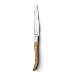 CASA Living Ranch Steakkniv - 6 stk. Certificeret pakkatræ - Lyst træ