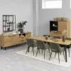 CASA Living Ranja Spisebordsstol - 2 stk. H 79 x B 56 x D 59,5 cm - Metal/stof - Olivengrøn/sort
