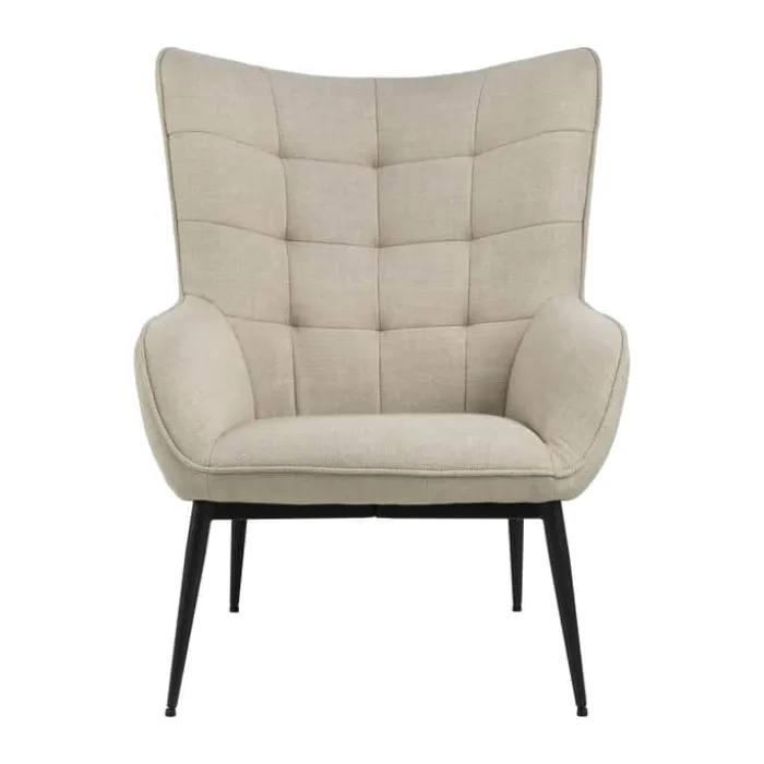 CASA Living Redding Hvilestol H 99 x B 76,5 x D 91 cm - Basel stof/stål - Beige