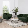 CASA Living Ria Lænestol H 78 x B 97 x D 84 cm - Velour - Grøn