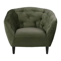 CASA Living Ria Lænestol H 78 x B 97 x D 84 cm - Velour - Grøn