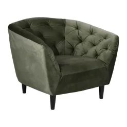 CASA Living Ria Lænestol H 78 x B 97 x D 84 cm - Velour - Grøn
