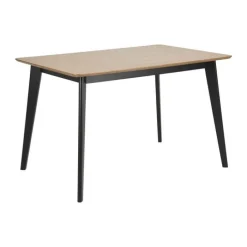 CASA Living Roxby Spisebord H 76 x B 80 x L 120 cm - Finer/gummitræ - Eg/sort