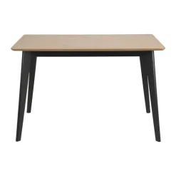 CASA Living Roxby Spisebord H 76 x B 80 x L 120 cm - Finer/gummitræ - Eg/sort