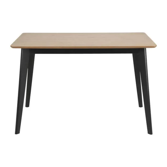 CASA Living Roxby Spisebord H 76 x B 80 x L 120 cm - Finer/gummitræ - Eg/sort