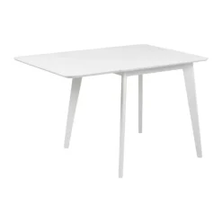 CASA Living Roxby Spisebord H 76 x B 80 x L 120 cm - MDF/gummitræ - Hvid