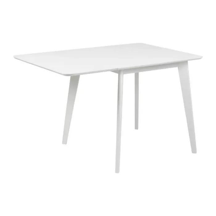 CASA Living Roxby Spisebord H 76 x B 80 x L 120 cm - MDF/gummitræ - Hvid