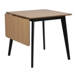 CASA Living Roxby Spisebord H 76 x B 80 x L 120 cm - Gummitræ - Natur/sort