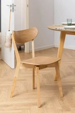 CASA Living Roxby Spisebordsstol - 2 stk. H 79,5 x B 45 x D 55 cm - Gummitræ - Natur