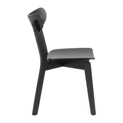 CASA Living Roxby Spisebordsstol - 2 stk. H 79,5 x B 45 x D 55 cm - Gummitræ - Mat sort