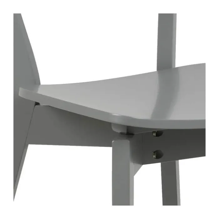 CASA Living Roxby Spisebordsstol - 2 stk. H 79,5 x B 45 x D 55 cm - Gummitræ - Grå